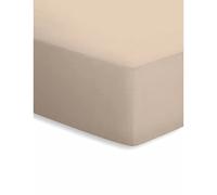 Bassetti Fitted Sheet for Box Spring Topper Plain Colour Cream 40/755 Size 90 x 190 100 x 220 cm
