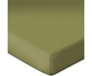 Bassetti Fitted Sheet for Box Spring Topper Plain Colour Olive Z1/664 Size 90 x 190 100 x 220 cm