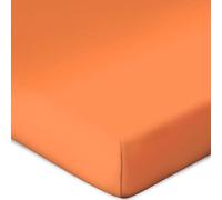 Bassetti Fitted Sheet for Box Spring Topper Plain Colour Orange O5/301 Size 90 x 190 100 x 220 cm