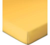 Bassetti Fitted Sheet for Box Spring Topper Plain Colour Sun Y6/066 Size 90 x 190 100 x 220 cm