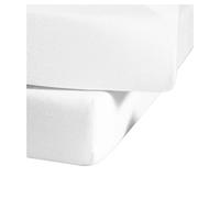 Bassetti Fitted Sheet for Box Spring Topper Plain Colour White 13/011 Size 180 x 200 200 x 220 cm