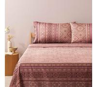 Bassetti Granfoulard Hanbury P1 pink complete double bed sheets