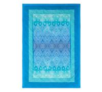 Bassetti Granfoulard Plaid Kerala B1 Blue 135 x 190 cm, Blanket Made of 100% Mercerised Cotton, Soft Blanket, Lightweight Bedspread, Decorative Bed Throw, Skin-friendly, Easy Care