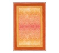 Bassetti Granfoulard Plaid Kerala O1 Orange 135 x 190 cm, Luxurious Blanket Made of 100% Mercerised Cotton, Soft Bedspread, Cuddly Light, Skin-friendly, Easy to Clean