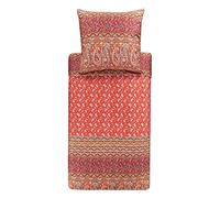 Bassetti Imperia R1 9325199 Bed Linen Set Cotton Mako Satin Red 2-Piece with Zip 240 cm x 220 cm 80 cm x 80 cm