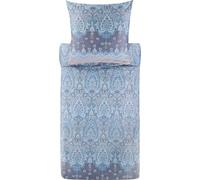 Bassetti Isolabella 9329903 Bed Linen + 1 Pillowcase 100% Cotton Satin in Azure Blue C1, Dimensions: 135 x 200 cm + 1 K 80 x 80 cm