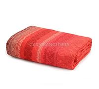 Bassetti MONREALE 9322001 Bedspread 100% Cotton Red R1 Dimensions 265 x 255 cm