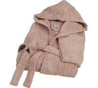 Bassetti New Bath Robe Dressing Gown Towelling Unisex Super Soft, Highly Absorbent and Comfortable with Hood,Pockets,Betl, 100% Pure Cotton Sponge Solid Color,Several Size S-5XL Brown