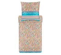 Bassetti NOTO 9321845 Bed Linen + 1 Pillowcase 100% Cotton Sateen in Turquoise T1 Dimensions: 135 x 200 cm + 1 Carat 80 x 80 cm