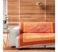 Bassetti Plaid Kerala O1 Orange Red - Size 135x190 cm in Padded Cotton