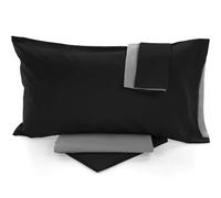 Bassetti Single Bed Set, Pop Colour Double, Bed Linen, 100% Cotton, Smoke, 160 x 280 cm
