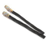 Bassetti Traditional Hard black chewy liquorice with sprinkles wand candy sticks (15 sticks) (20 sticks)
