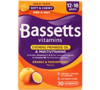 Bassetts Vitamins 12-18 Years Evening Primrose Oil Orange & Passion Fruit Flavour Multivitamins 30 Gummies