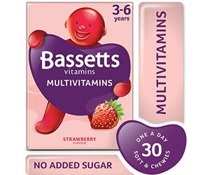 Bassetts 3-6 Years, Strawberry Flavour Soft and Chewy Multivitamins - Pack of 5, Total 150 pastilles