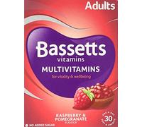 Bassetts Adults Raspberry and Pomegranate Flavour Soft and Chewy Multivitamins - Pack of 5, Total 150 Pastilles