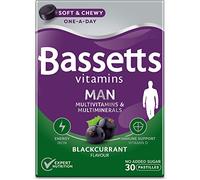 Bassett's Vitamins Man Multivitamins & Multiminerals – Blackcurrant Flavour – 30 Gummy Pastilles
