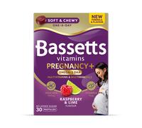 Bassetts Pregnancy+ Omega-3 DHA Multivitamins & Multiminerals Raspberry & Lime 30 Gummies