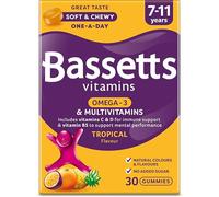 Bassetts Vitamins 7-11 Years Omega 3 Tropical Flavour Multivitamins 30 Gummies