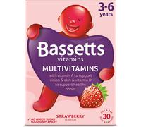 Bassetts Vitamins Multivitamins, Strawberry Flavour, 3-6 Years, 30 Pastilles