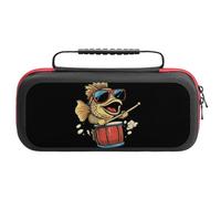 Bassfish Red Drum Travel Carrying Case Compatible with Switch Portable Storage Bag Protective Pouch