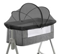 Bassinet Cover for Cats - Mosquito Net Cover for Bassinet Bedside Sleeper Travel Crib to Keep Cats Out - Breathable Baby Mosquito Net with 2-Way Zipper (Black-Small)