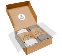 Bassinet Fitted Sheets - Compatible with Chicco LullaGo Anywhere, Baby Bjorn Cradle | 100% Organic Muslin Cotton - White + Grey | 29x14 (2 Pack)