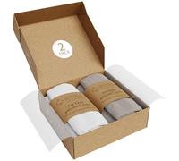 Bassinet Fitted Sheets - Compatible with Fisher Price Bassinet Soothing Motions, Stow and Go, Rock with Me & Soothing View Bassinet | 100% Organic Jersey Cotton - White + Grey | 32x16 (2 Pack)