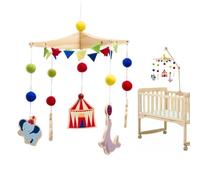 Bassinet Mobile, Animal Circus Design Bassinets Sensory Activity, Bed Mobile, for Home Living Room Travel Car Stroller Decor Photo Prop