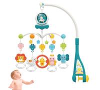 Bassinet Night Projector Mobile - Musical Child Spinner, Starry Crib Toy | Soothing Melodic Rotating Entertainment Machine, Colorful Visual Activity Gear for New-Born Baby Toddler Brain Growth Fun
