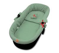Bassinet Surround Muslin - Baby Crib Accessory for Strollers and Buggies Bassinet Insert Stroller Accessory 3-Piece Set with Pillow and Gondola Insert Green