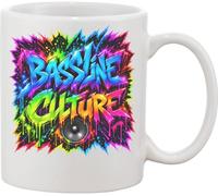 Bassline Culture Feel Every Beat White Ceramic Mug, 330 ml