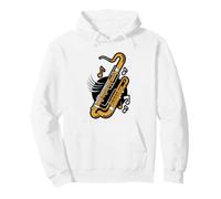 Bassoon Player Bigfoot Sasquatch Playing Funny Woodwind Pullover Hoodie