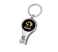 Bassquatch Fishing Funny Bigfoot Nail Clippers Sharp Sturdy Fingernail Cutters with Bottle Opener Keychain