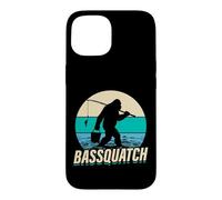Bassquatch Retro Fishing Bigfoot Design Case for iPhone 15