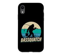 Bassquatch Retro Fishing Bigfoot Design Case for iPhone XR