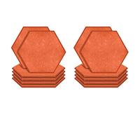 Bassulouda 12 Pack Hexagon Acoustic Panels Sound Proof Padding Beveled Edge Sound Panels for Recording Studio Office Home