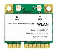 Bassulouda AC Network Card Accessories Plastic NIC 1200M WiFi LAN Wireless Dual Band 2.4G 5Ghz Bluetooth 4.2 Gigabit Wireless LAN Adapter for Win7 Win8 Win10 Linux 7265HMW