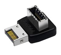 Bassulouda Computer Motherboard Type-E Interface USB 3.1 Type-E 90 Degree Direction Elbow Installed Adapter Type C to L' (PH74A)