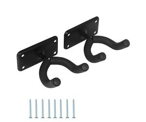 Bassulouda Iron Hook for Guitar, Square Groove Wall Display Bracket, Metal Guitar Hanger Replacement, Guitar Hanger Holder, Musical Instrument Hanger, Set of 2