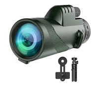 Bassulouda Monocular Telescope 80X100 Monocular for Adults Compact Monocular for Smartphone Adapter with Tripod