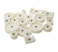 Bassulouda Pack of 20 Round and Rectangular Watch Repair Kit for Back Press, beige