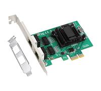 Bassulouda PCI Express Dual Port 1000M Gigabit PCIe Network Card with 82571EB LAN Network Card for Windows
