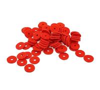 Bassulouda Piano Tuning Accessories Supplies Small Wool Ring 90 Pieces, Thickness 1mm Red