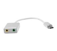 Bassulouda Type C Connector External Adapter Cable Sound Card Separator for Headphone Audio Sound Card USB External Adapter with 3.5mm
