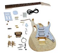 Basswood Body Rosewood Fingerboard Maple Neck Complete DIY Electric Guitar Building Kit With Mounting Screws professional Electric Guitar Kits