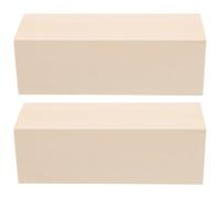 Basswood Carving Blocks 2pcs Unfinished Block DIY Wooden Craft Cubes for Whittling Sanding Projects Rectangular Blanks Handmade for DIY