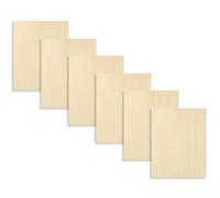 Basswood Sheets for Crafts, 6 Piece Unfinished Wood Boards, Thin Wood Sheets for CNC Cutting Engraving, Panels Architectural Models Hobby Projects Mini House Building Painting Staining
