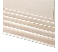 Basswood Sheets for Crafts,Plywood with Smooth Surface for Laser Engraving And Cutting, Architectural Models, Staining,5Pcs,0.4cm 0.5cm thick(0.4x10x20cm)