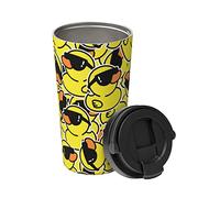 bassyil Cute Duck 17oz Insulated Coffee Mug with Flip Lid Handle Yellow Duck Stainless Steel Insulated Travel Tumbler Spill Proof Kawaii Duck Things Stuff Decor
