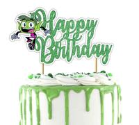 Bast Boy Happy Birthday Cake Topper Decoration! Designed for fans of the fun and fearless green cartoon hero, this colorful cake topper brings excitement and personality to your dessert table.